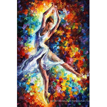 Pintura a óleo Handmade quadro da menina de dança (KVP-006)